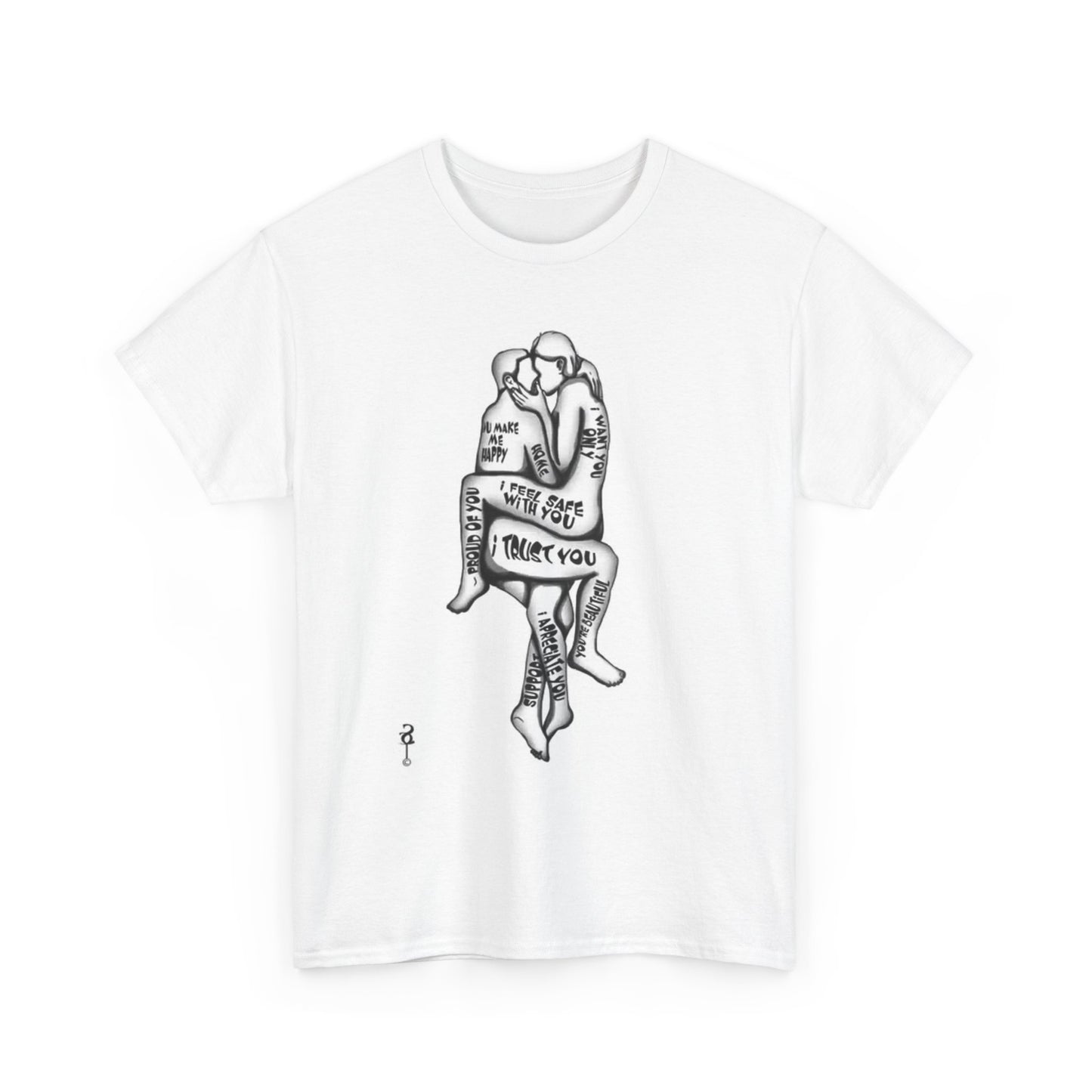 Sexy Couple Graphic T Shirt Vintage Art Unisex Heavy Cotton Tee