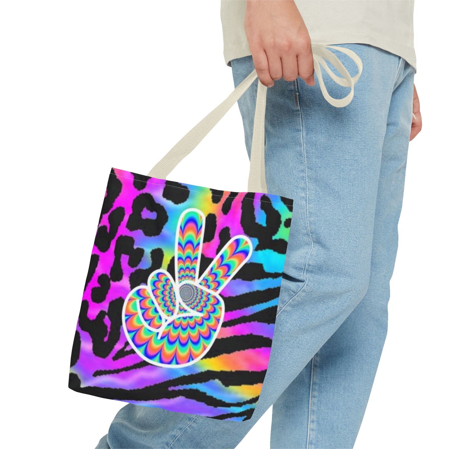 Peace Sign NEON All Over Print BRAND NEW Purse, Pocketbook,Travel Tote Bag