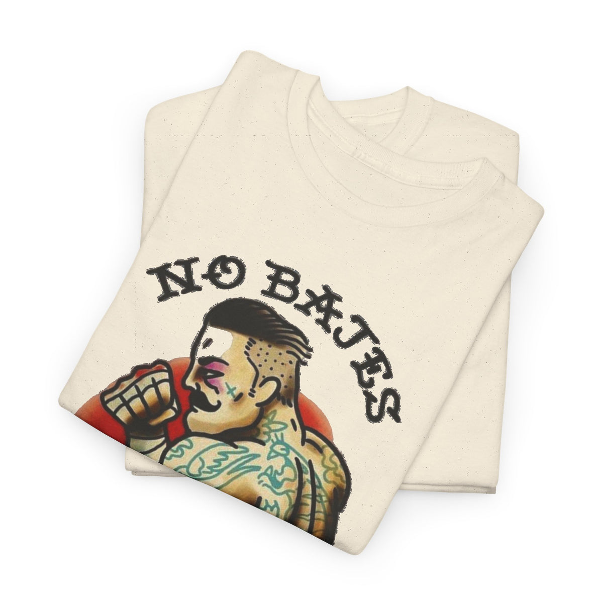 No Bajes La Guardia Braves the Guard Tattoo Style Graphic T-Shirt Men's Tee