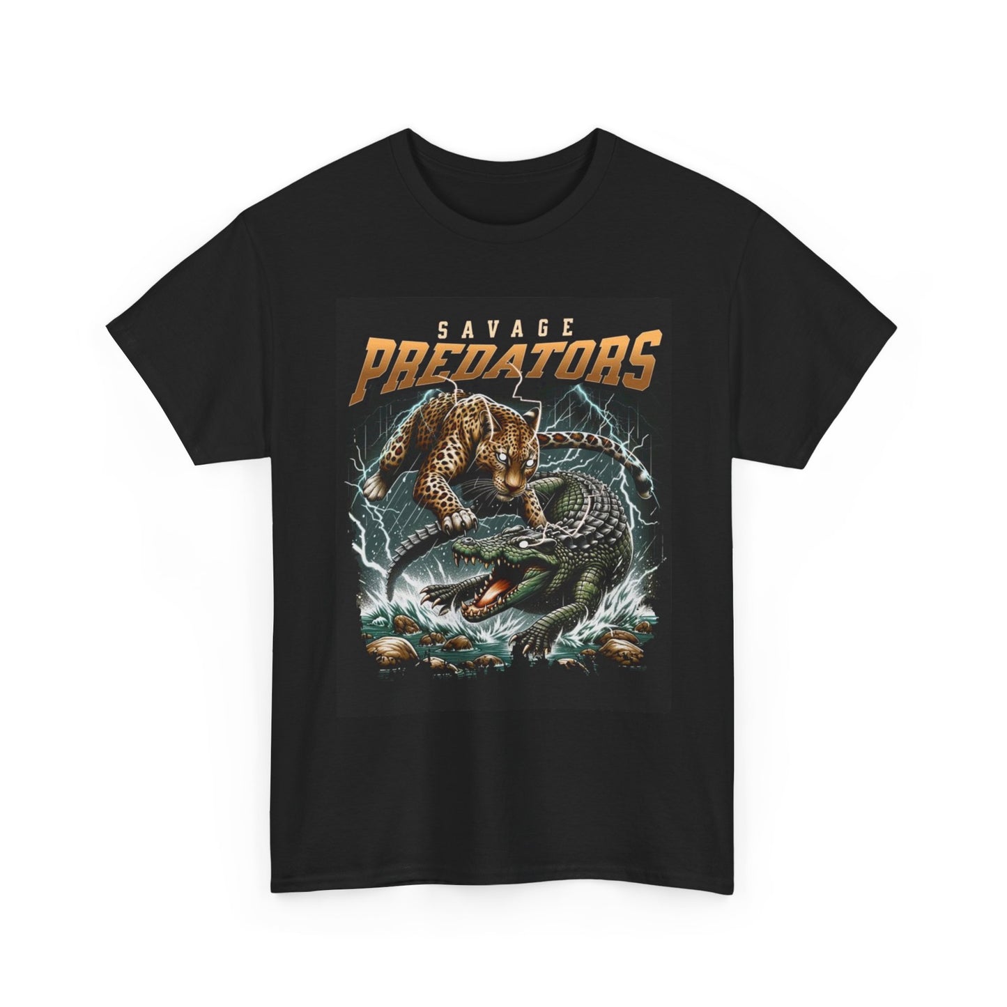 Savage Predators Graphic Graphic T Shirt Dinosaurs Attack Unisex Heavy Cotton