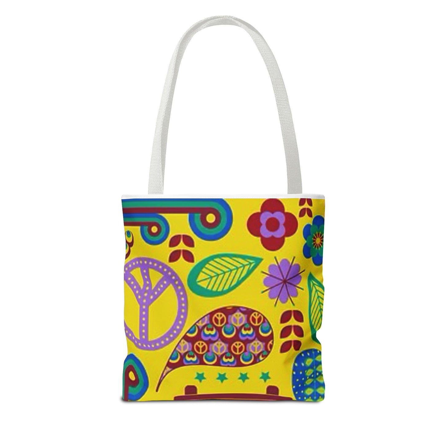 Peace And Love Multi Color BRAND NEW MODERN Tote Bag (AOP)