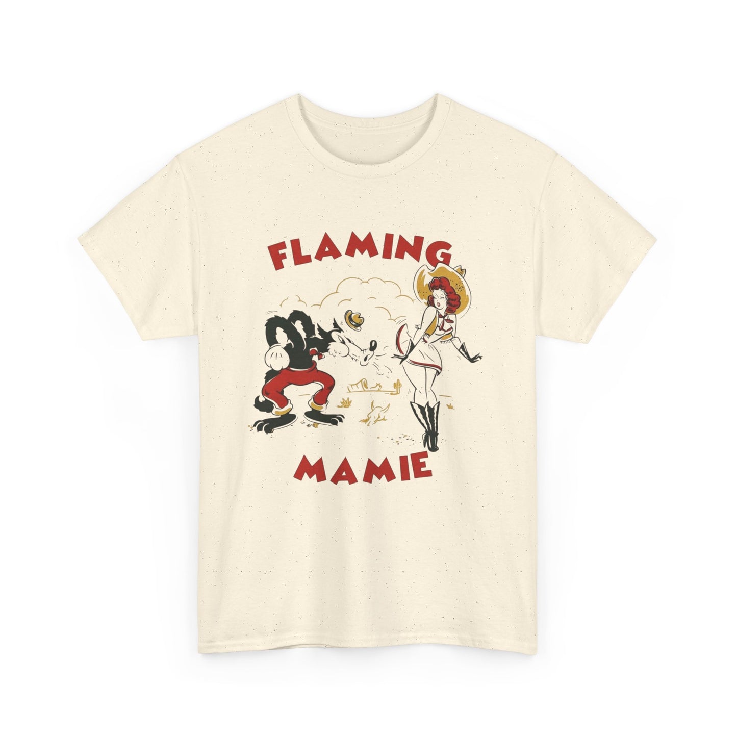 Flaming Mamie Graphic T Shirt NEW ADULT TEE VINTAGE