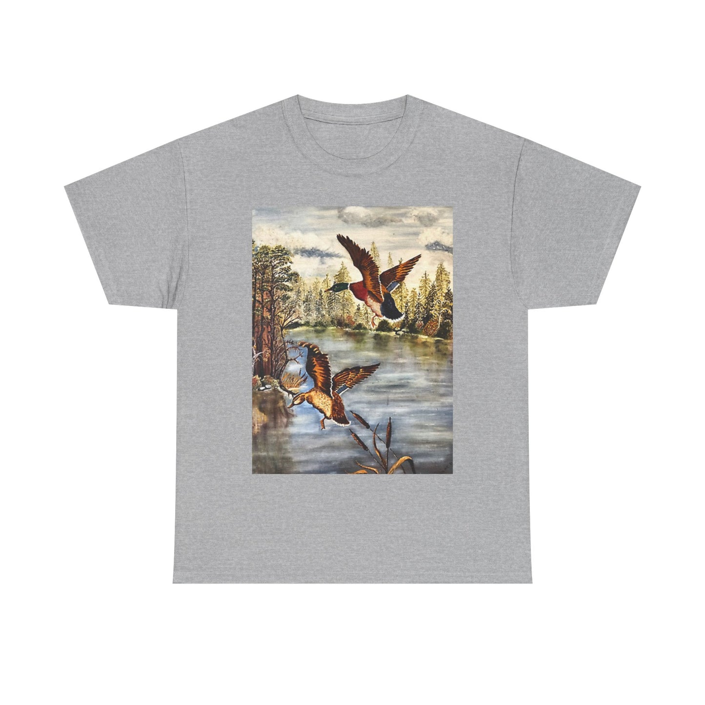 Ducks hunting vintage tractor country Texas bass pro Unisex Heavy Cotton Tee
