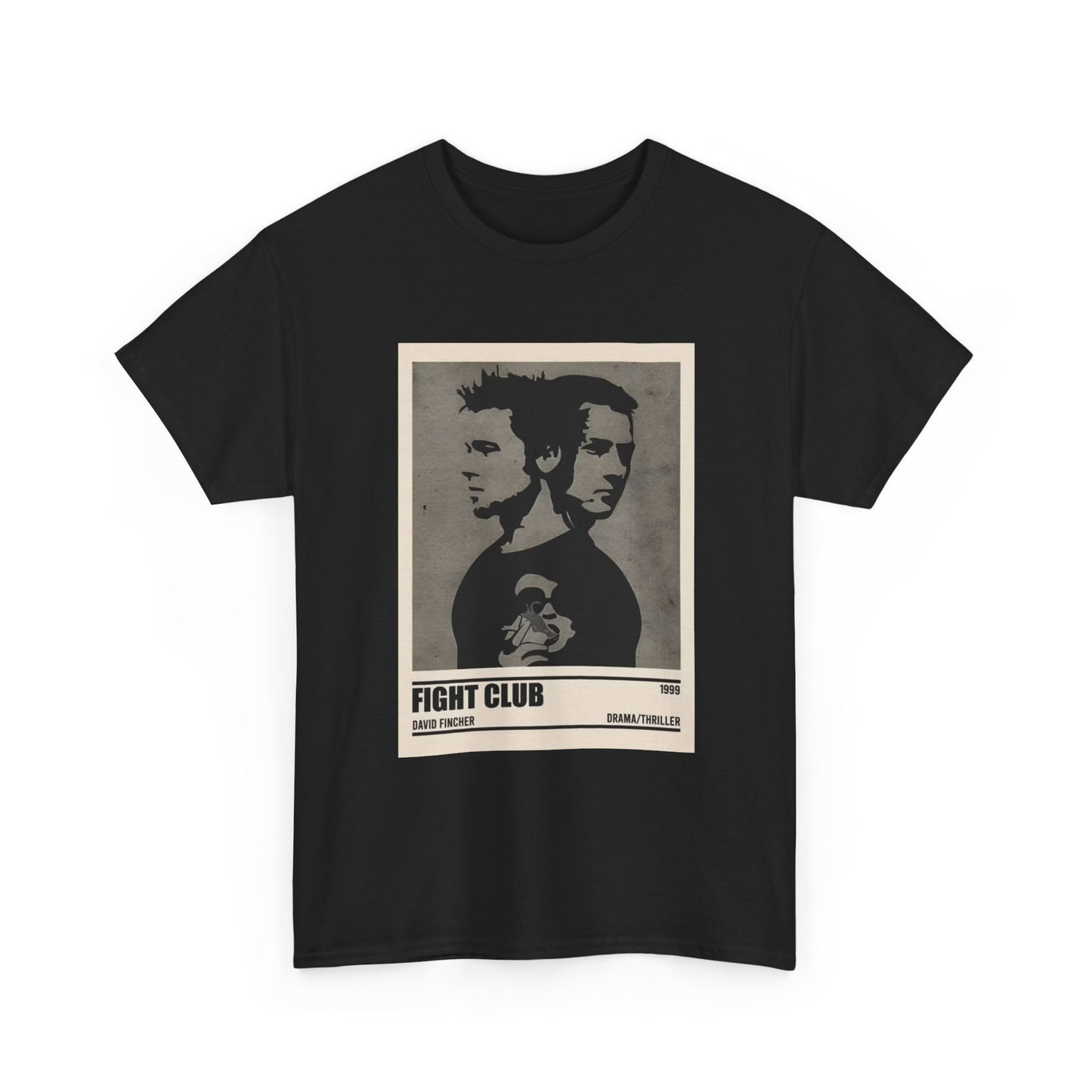 Fight Club Tshirt Vintage Movie Poster Retro Brad Pitt Norton Unisex Heavy Tee