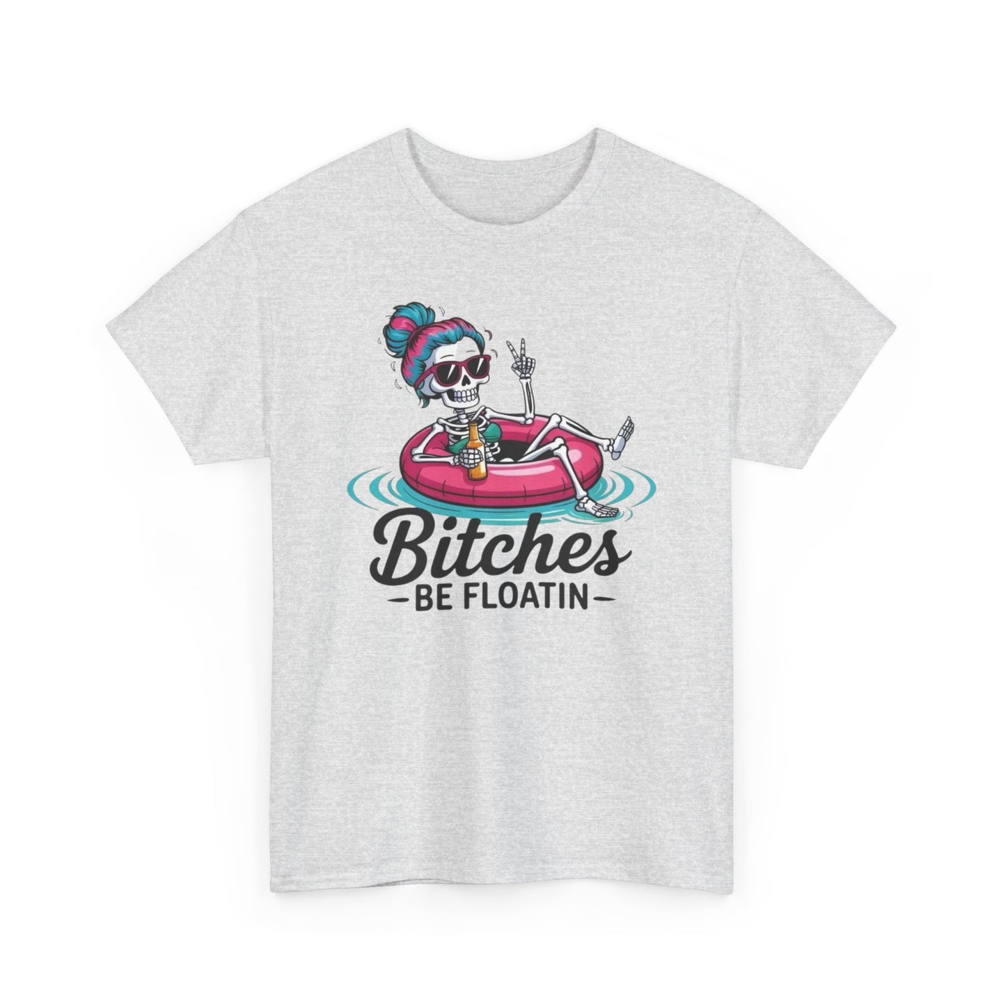 Girl Pool Day Funny Floating Graphic T Shirt Womens Heavy Cotton Tee