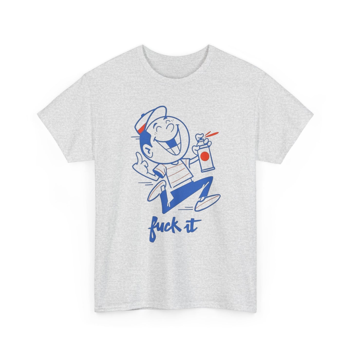 Retro Cartoon F It Funny Graphic T-Shirt Comfy Cotton Tee Brand NEW