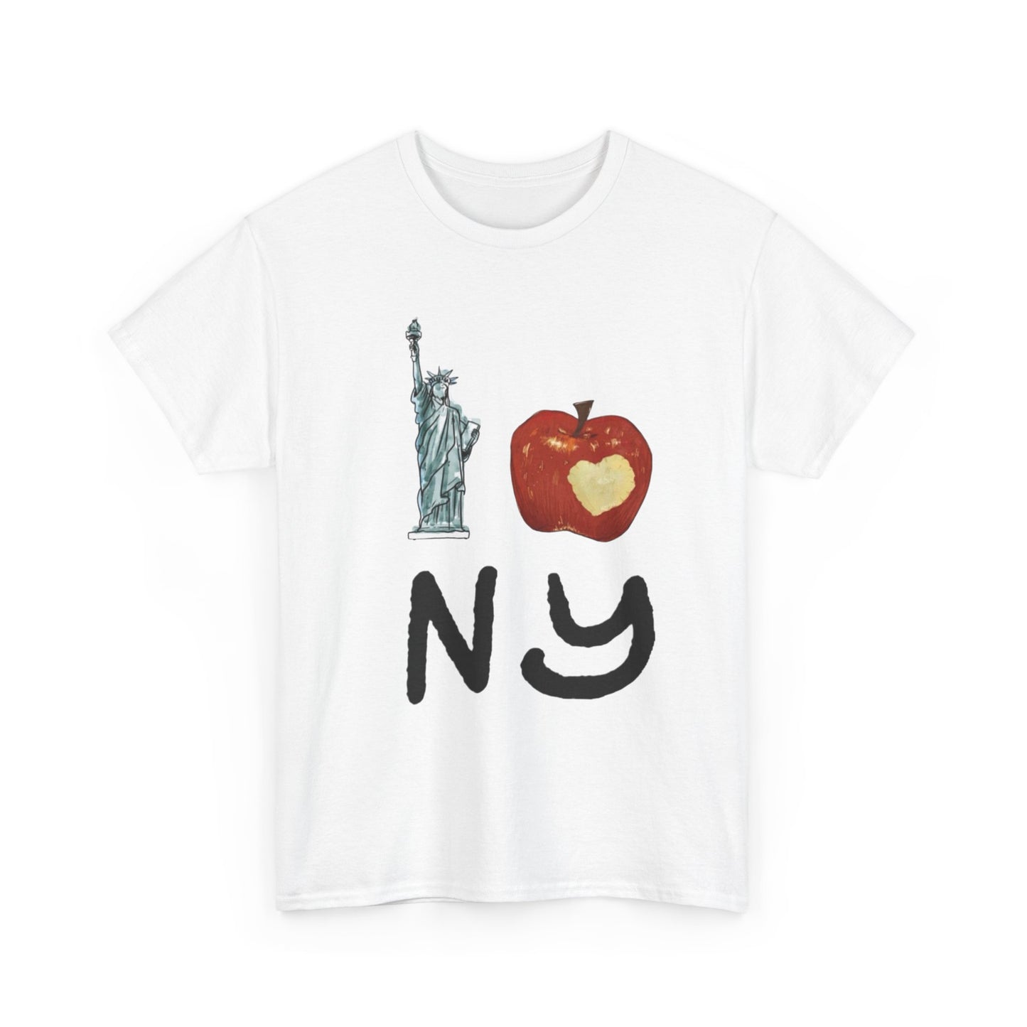 Big Apple I Love New York Classic Graphic T Shirt Unisex NEW Heavy Cotton Tee