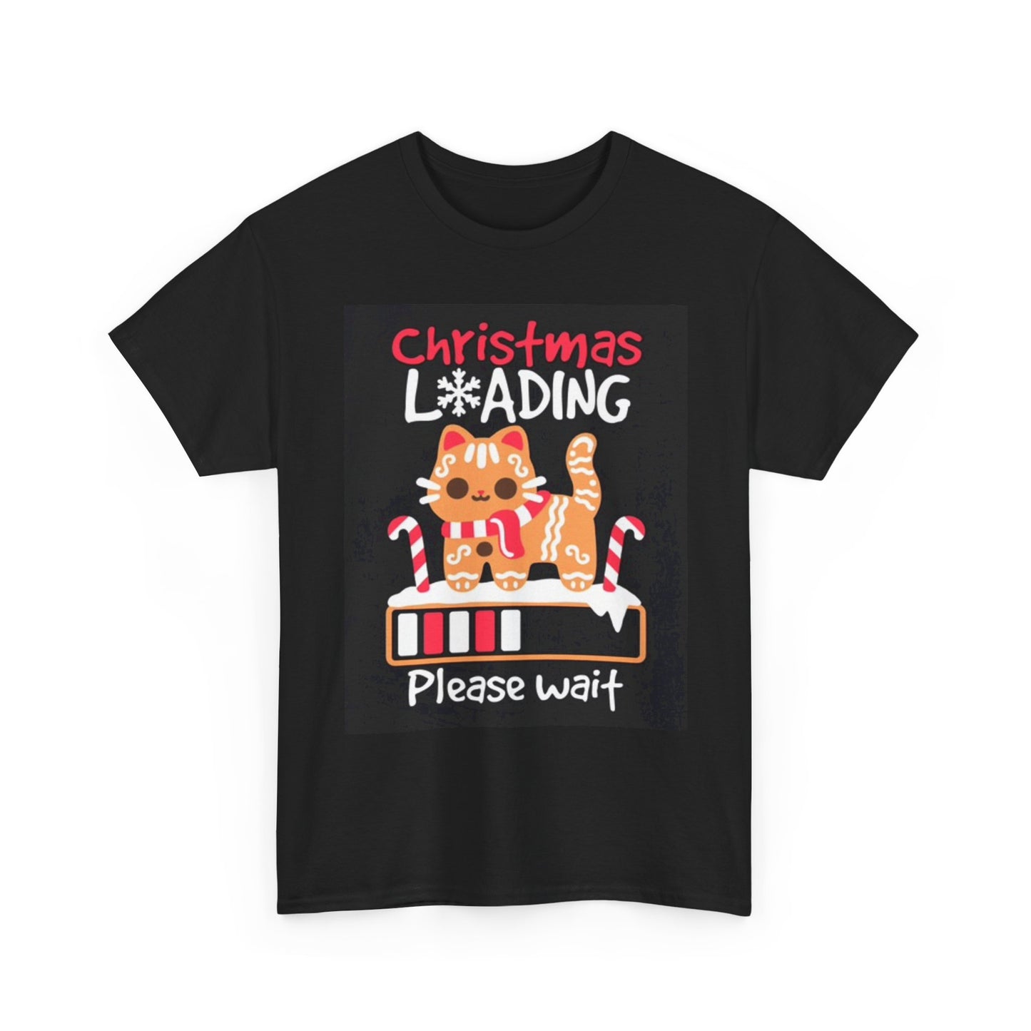 Christmas Loading Graphic T Shirt Funny Unisex Heavy Cotton Tee