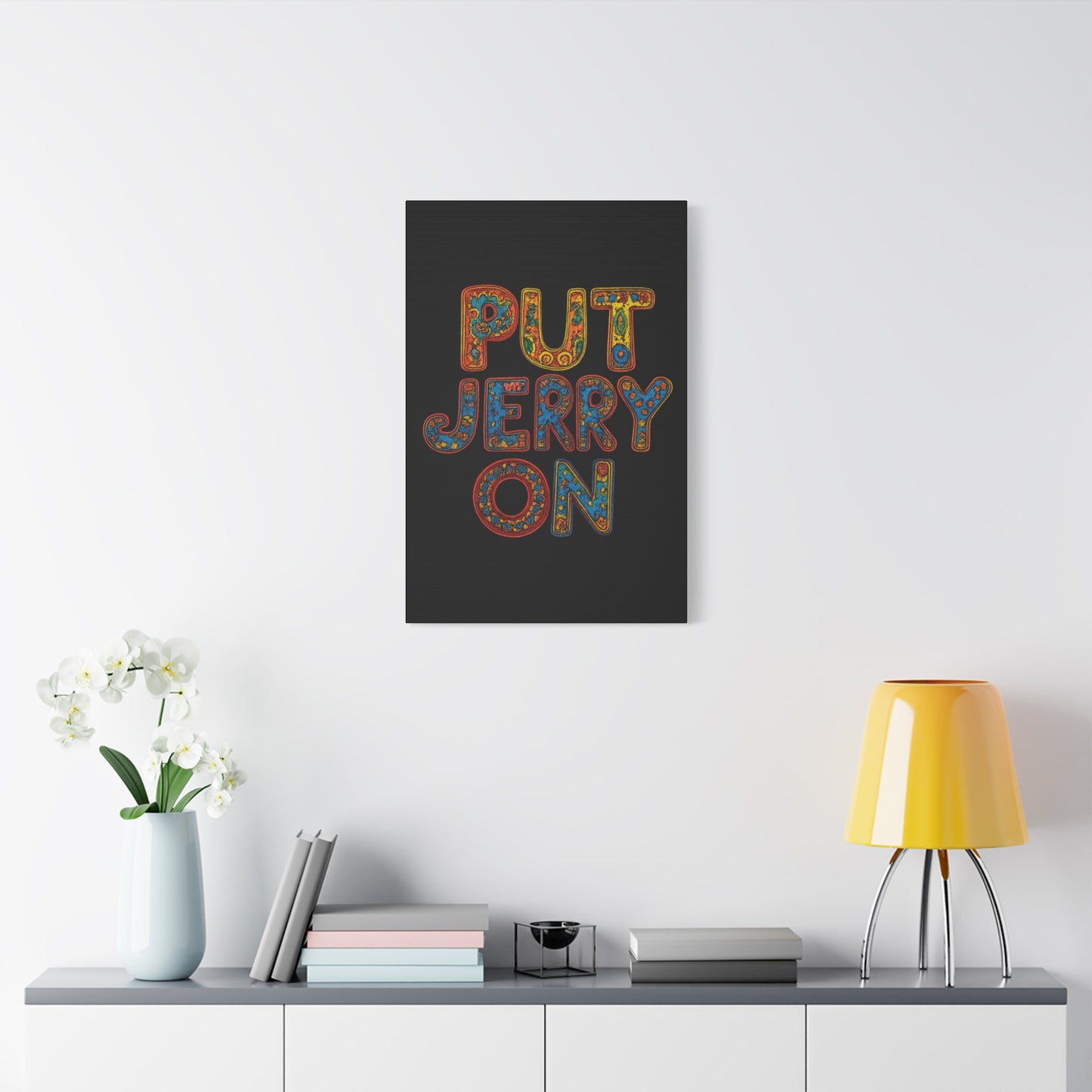 Jerry Garcia Painting Grateful Dead Matte Canvas, Stretched, 1.25"
