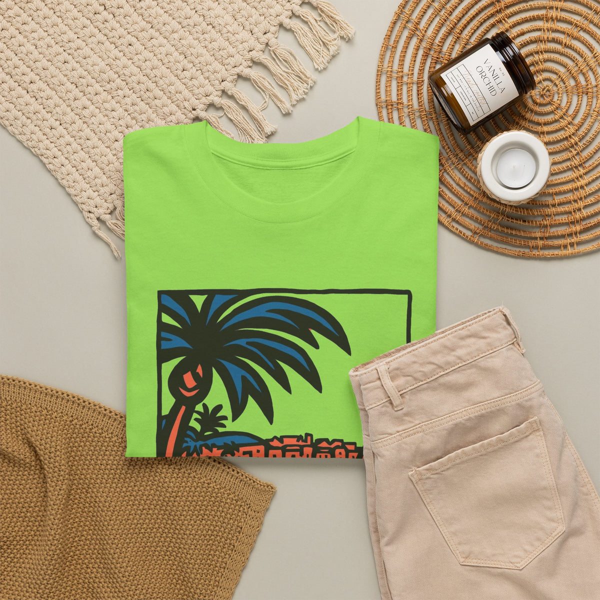 Dominican Republic Beach Graphic T Shirt Men's Heavy Cotton Tee