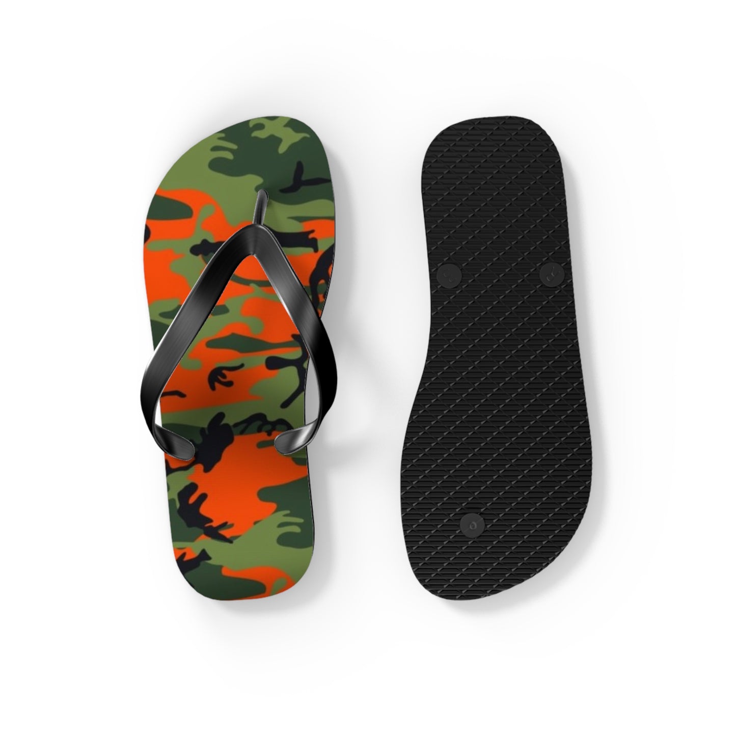 Waves And Sun Sandals Orange Camo Summer Flip Flops Slides BRAND NEW