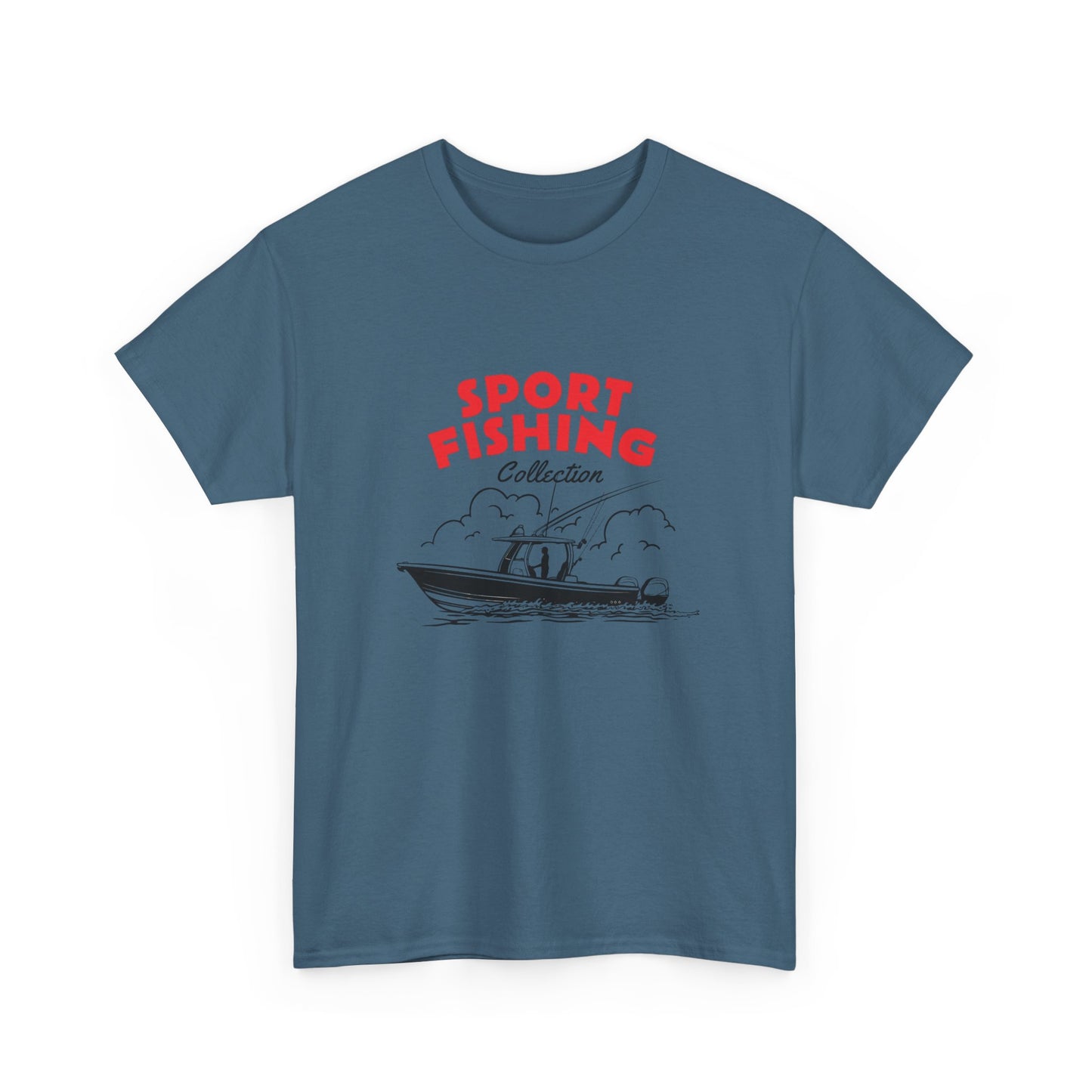 Sport Fishing Graphic T Shirt Unisex Heavy Cotton Tee