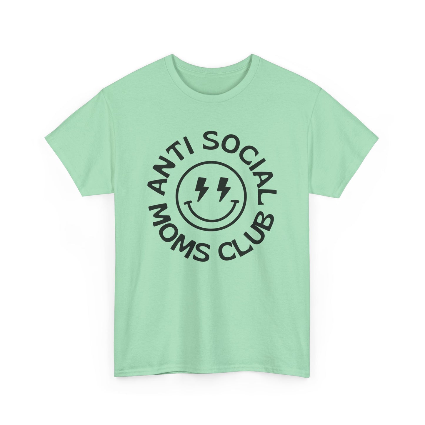 Antisocial Moms Club Funny Graphic T Shirt Unisex Heavy Cotton Tee