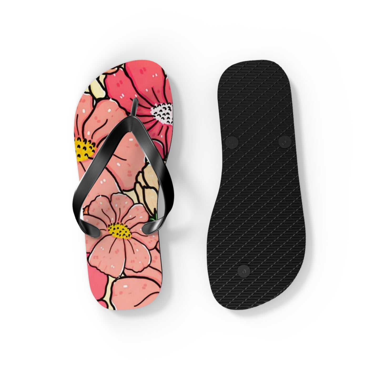 Waves And Sun Sandals Pink Pastel Summer Flip Flops Slides BRAND NEW