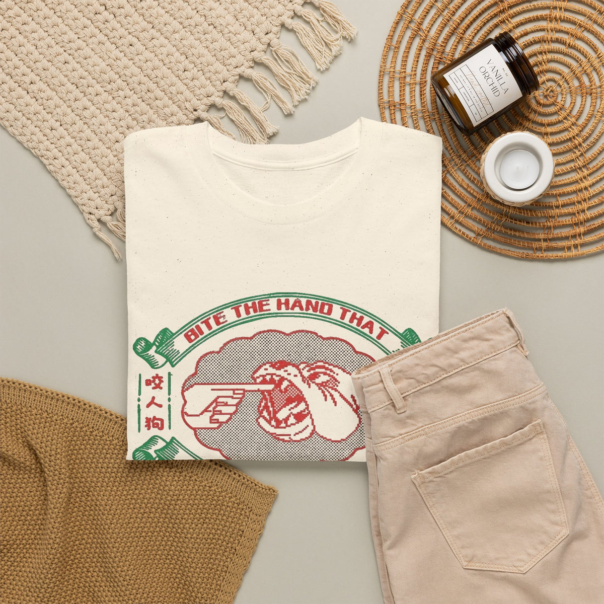 Bite The Hand That Oppresses You  Men's Graphic Tee Bulldog Inspired Shirt