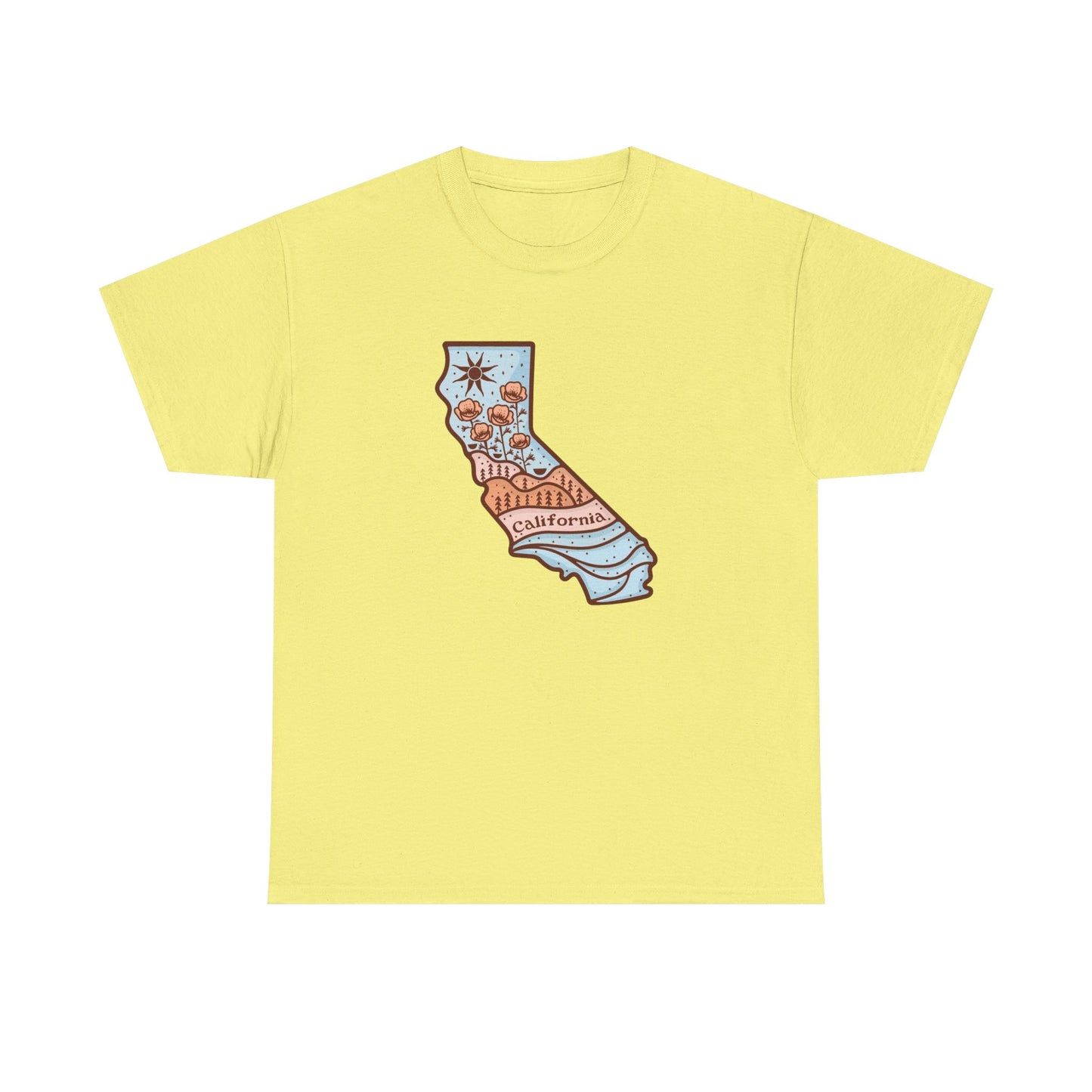 State Of California Town USA Graphic T Shirt NEW Adult Tee