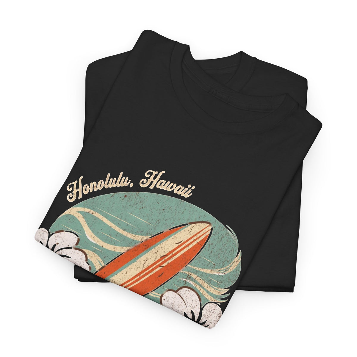 Surfs Up Hawaii Graphic T Shirt Men's Vintage Heavy Cotton Tee