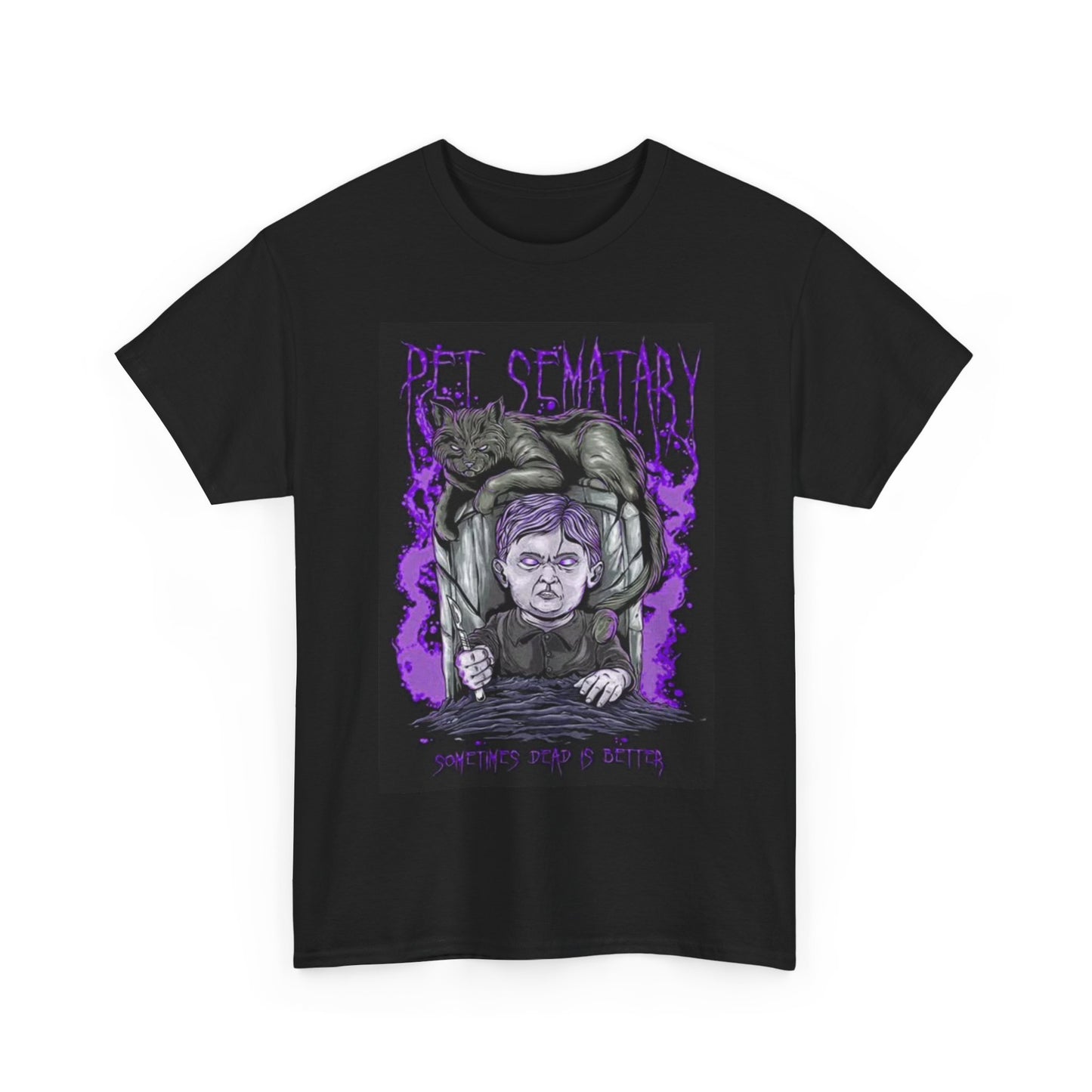 Pet Sematary Shirt Vintage Film Movie Poster Stephen King Unisex Heavy Cotton