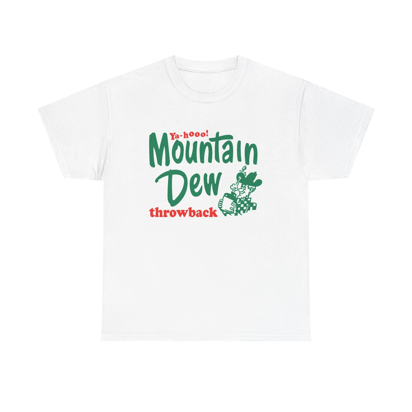 Mountain Dew Tshirt Throwback Logo Retro 90s Unisex Heavy Cotton Tee