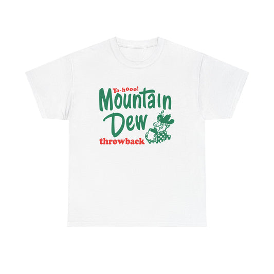 Mountain Dew Tshirt Throwback Logo Retro 90s Unisex Heavy Cotton Tee