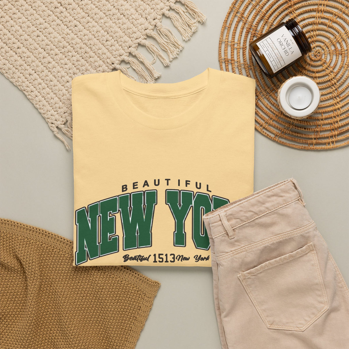 Beautiful New York Graphic T Shirt Men's Heavy Cotton Tee