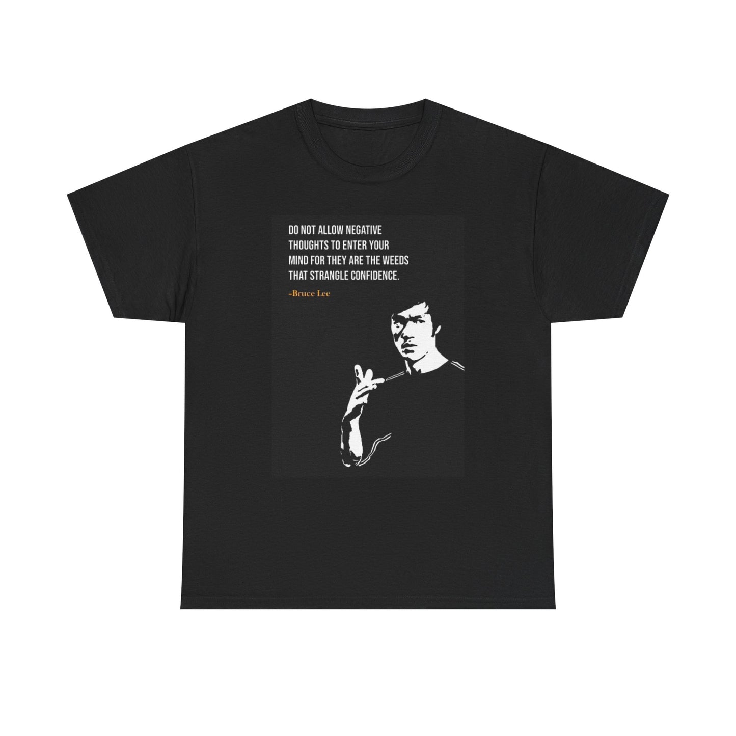 Bruce Lee T Shirt Vintage Quotes Motivation Graphic Unisex Heavy Cotton Tee