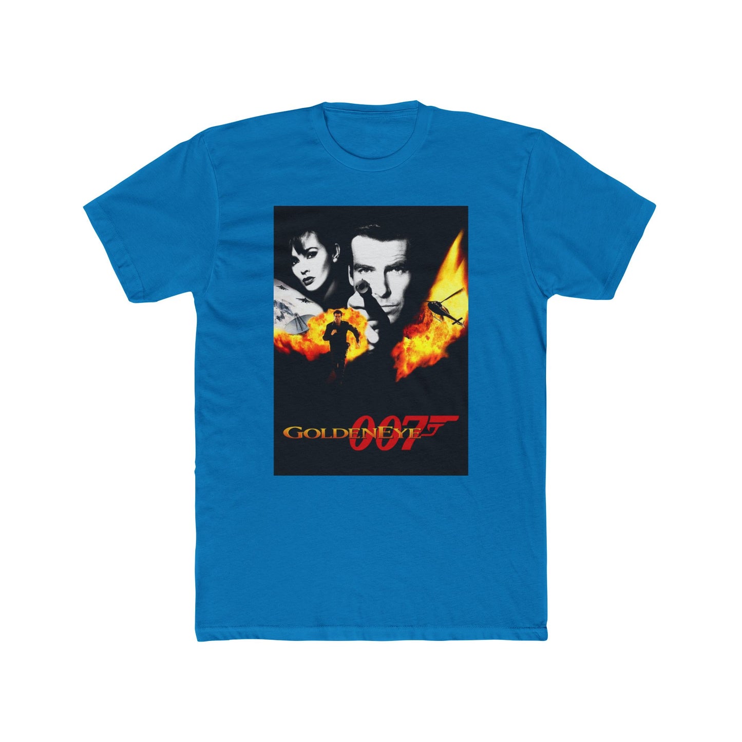 Golden eye bond 90s gamer retro gaming sailor jerrry vintage Men's Cotton Crew