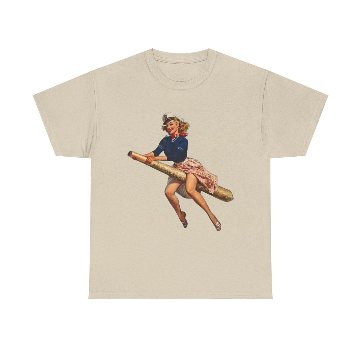 Weed Witch Flying A Joint Funny Graphic T-Shirt Womens Comfy Cotton Tee NEW
