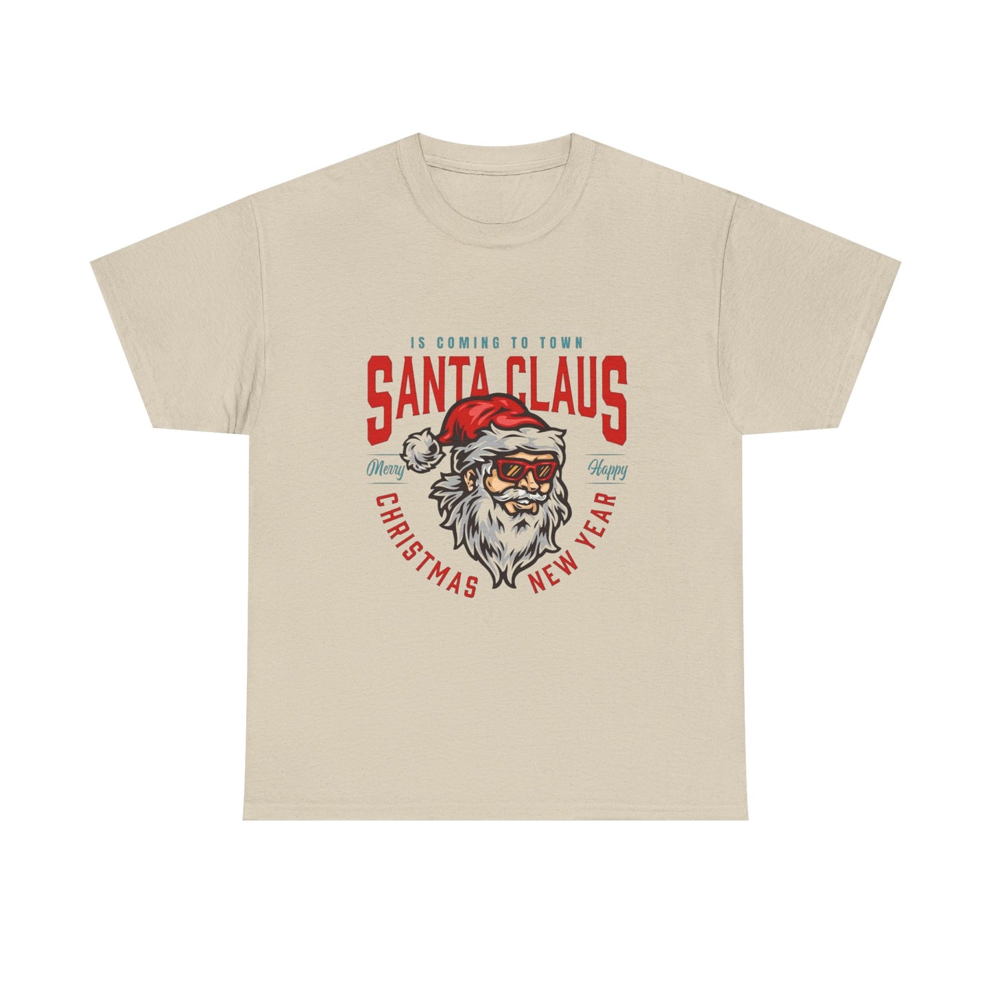 Santa Clause Merry Christmas Graphic T Shirt Unisex Heavy Cotton Tee
