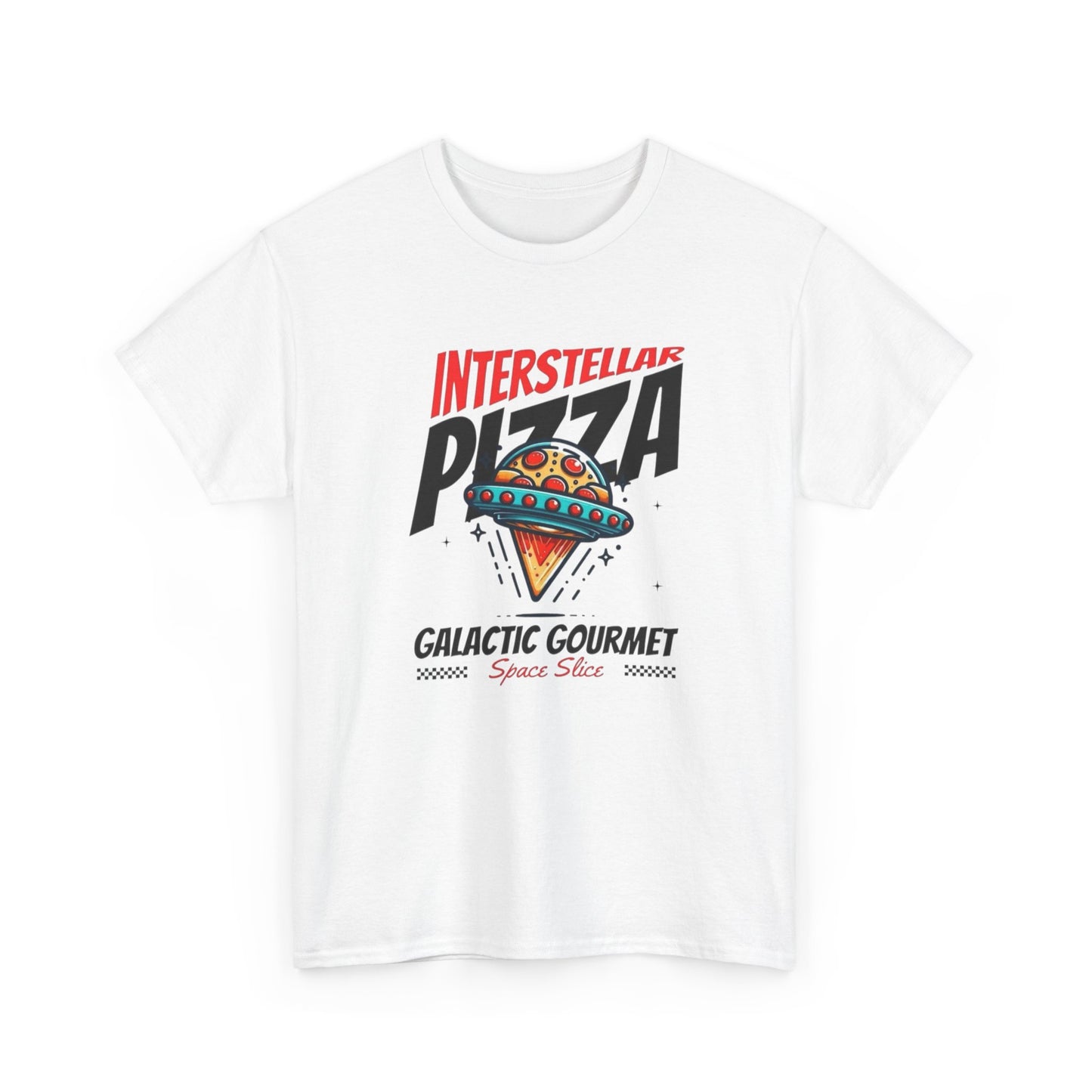 Interstellar Pizza Graphic T Shirt NEW ADULT Unisex Heavy Cotton Tee