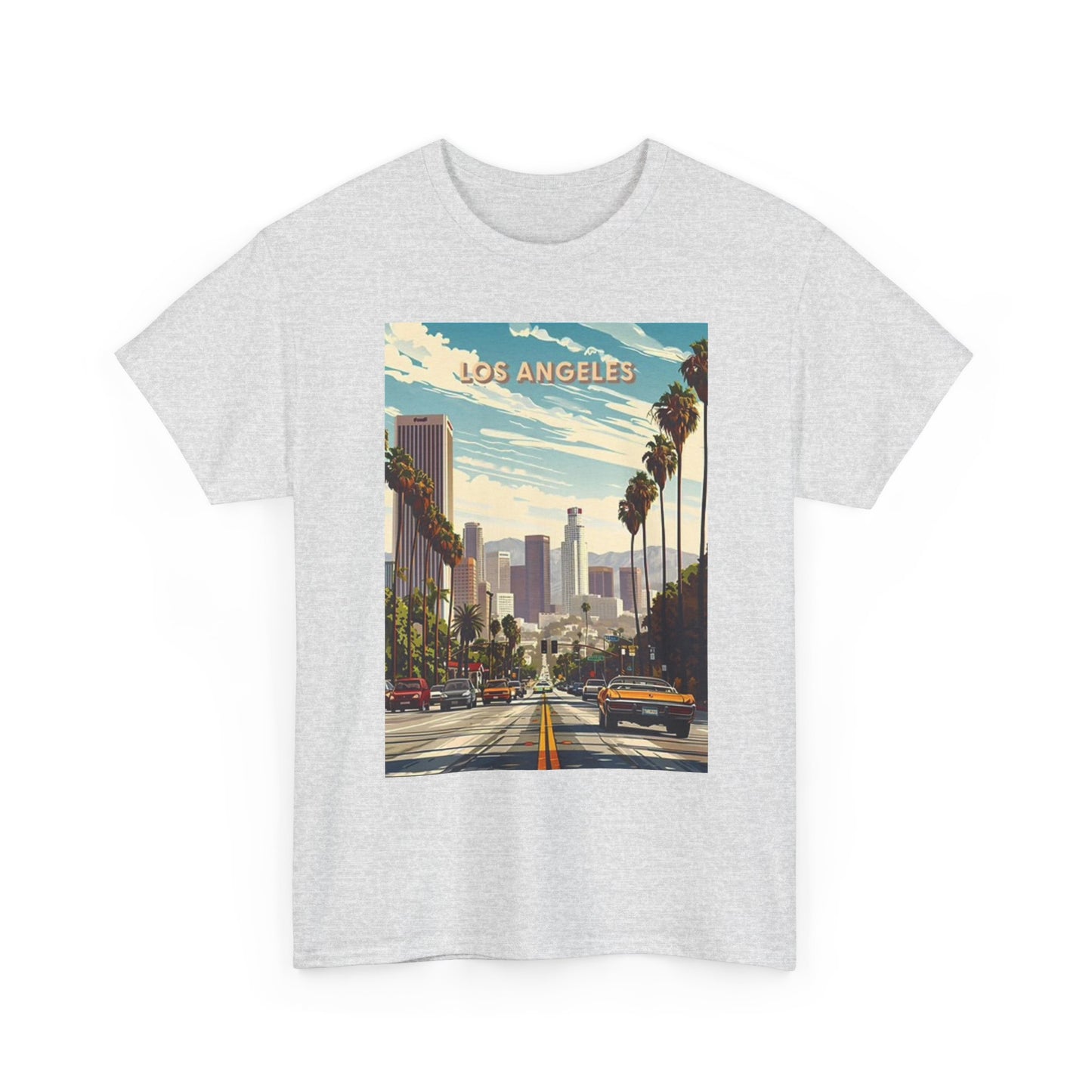 Los Angeles California Graphic T Shirt Retro 70s Unisex Heavy Cotton Tee