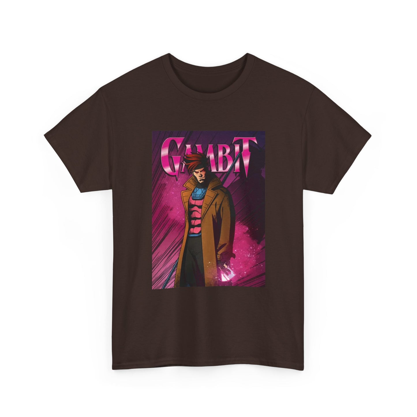 Gambit Tshirt Vintage Anime Cartoon Graphic Neon Unisex Heavy Cotton Tee