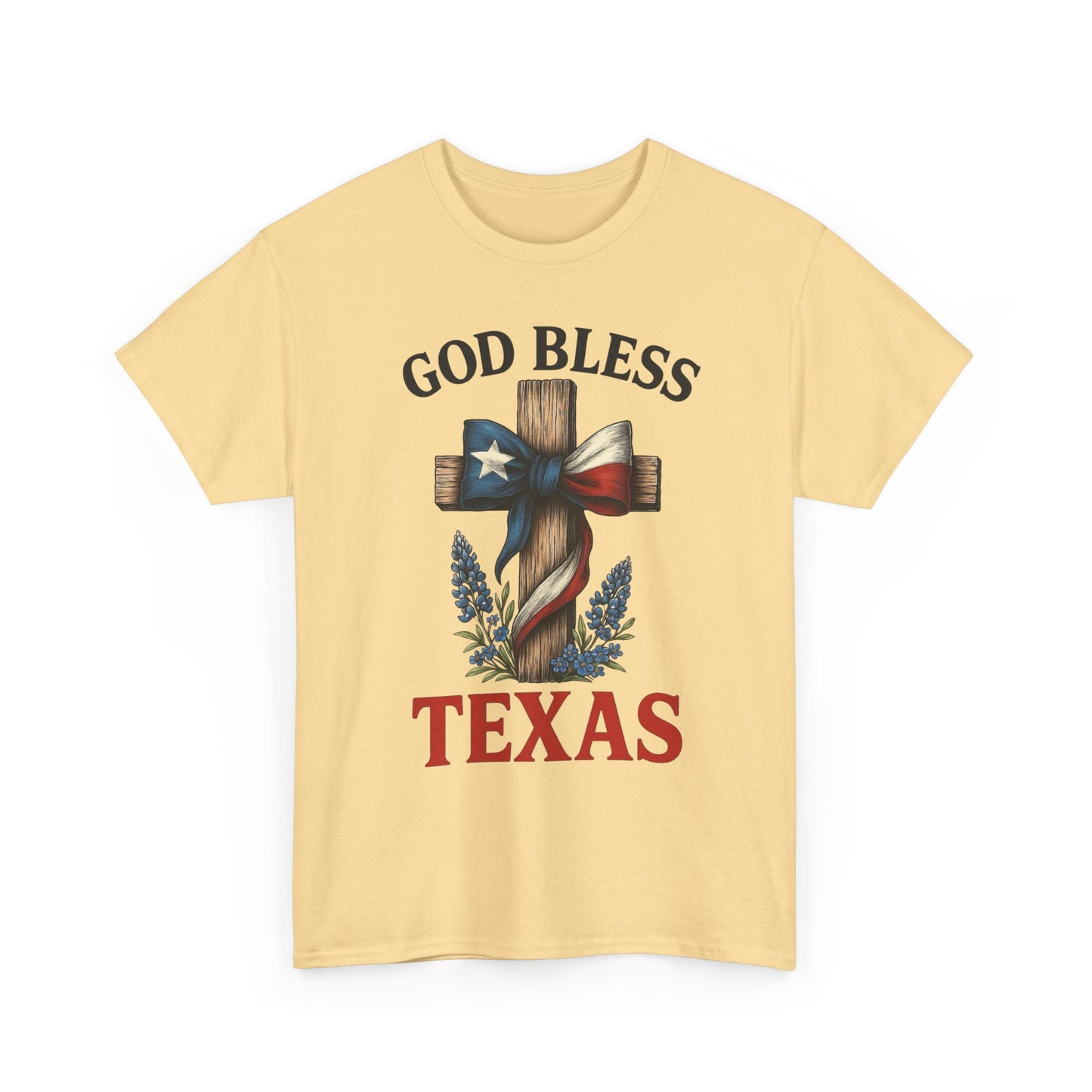 God Bless Texas Graphic T Shirt Unisex Heavy Cotton Tee GIFT