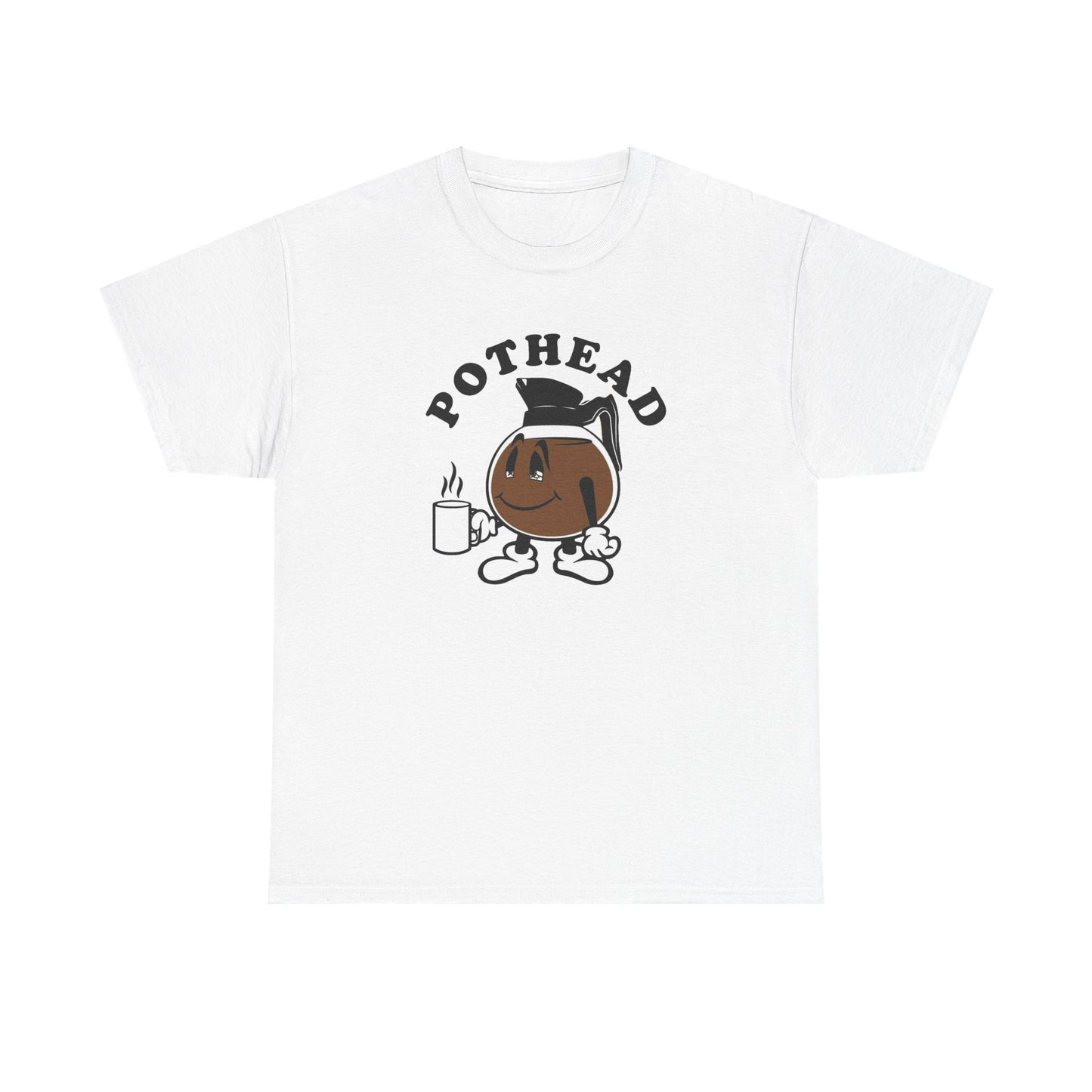 Pothead Funny Coffee Jokes Graphic T Shirt NEW Unisex Heavy Cotton Tee