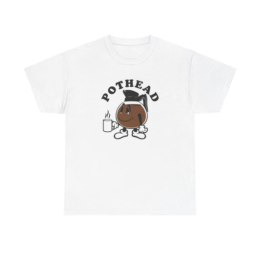 Pothead Funny Coffee Jokes Graphic T Shirt NEW Unisex Heavy Cotton Tee