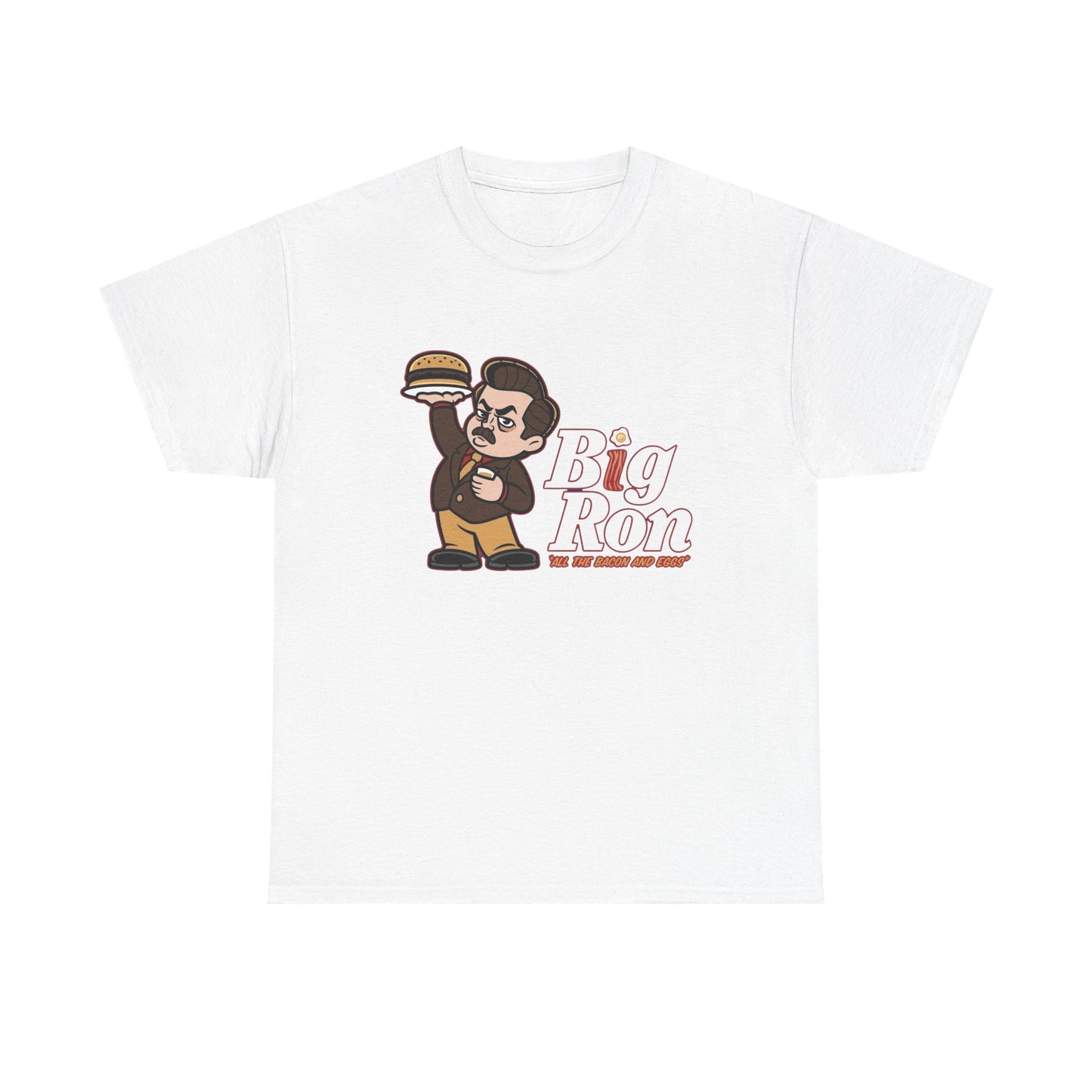 Big Ron Parks And Recreation Funny Graphic T Shirt Unisex Heavy Cotton Tee
