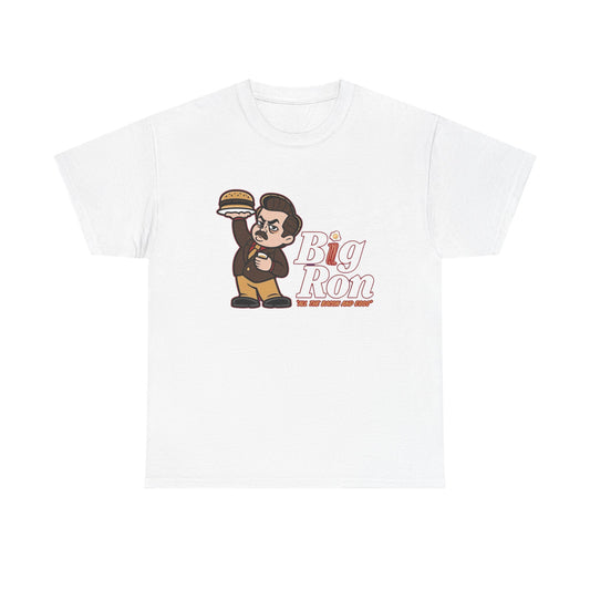 Big Ron Parks And Recreation Funny Graphic T Shirt Unisex Heavy Cotton Tee