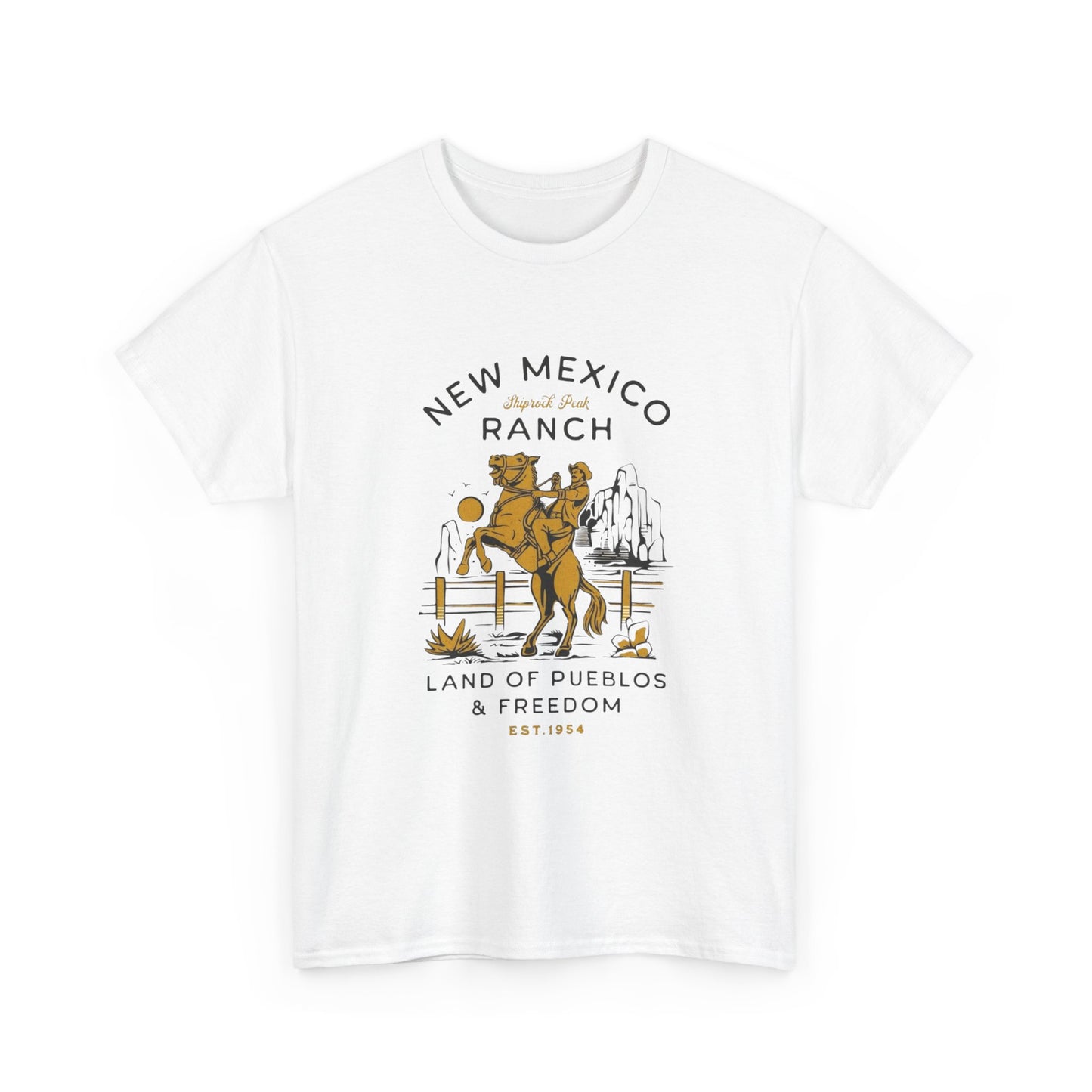 New Mexico Cowboy Vintage Graphic T Shirt Unisex Heavy Cotton Tee New Gift