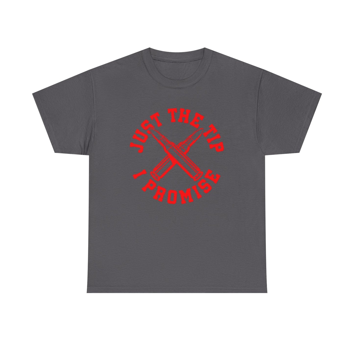 Just The Tip I Promise Graphic T Shirt NEW ADULT Unisex Heavy Cotton Tee