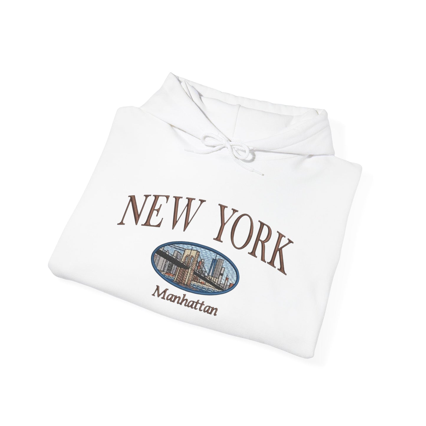 Manhattan New York Graphic Hoodie Heavy Blend Sweatshirt NEW