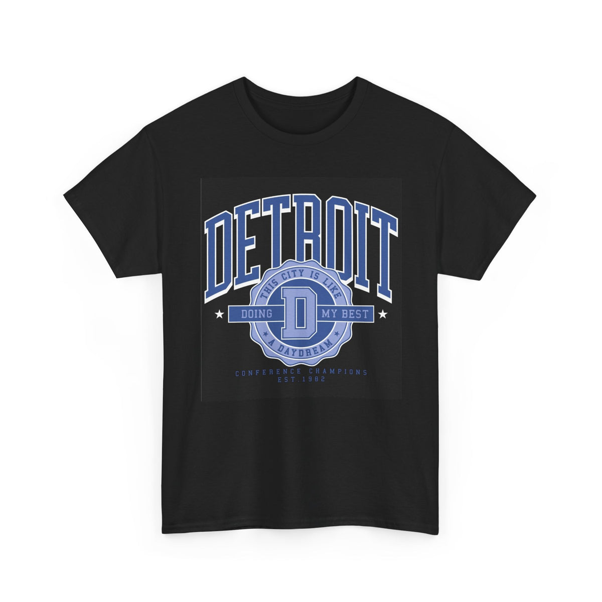 Detroit Graphic T Shirt Champions Vintage Retro Unisex Heavy Cotton Tee
