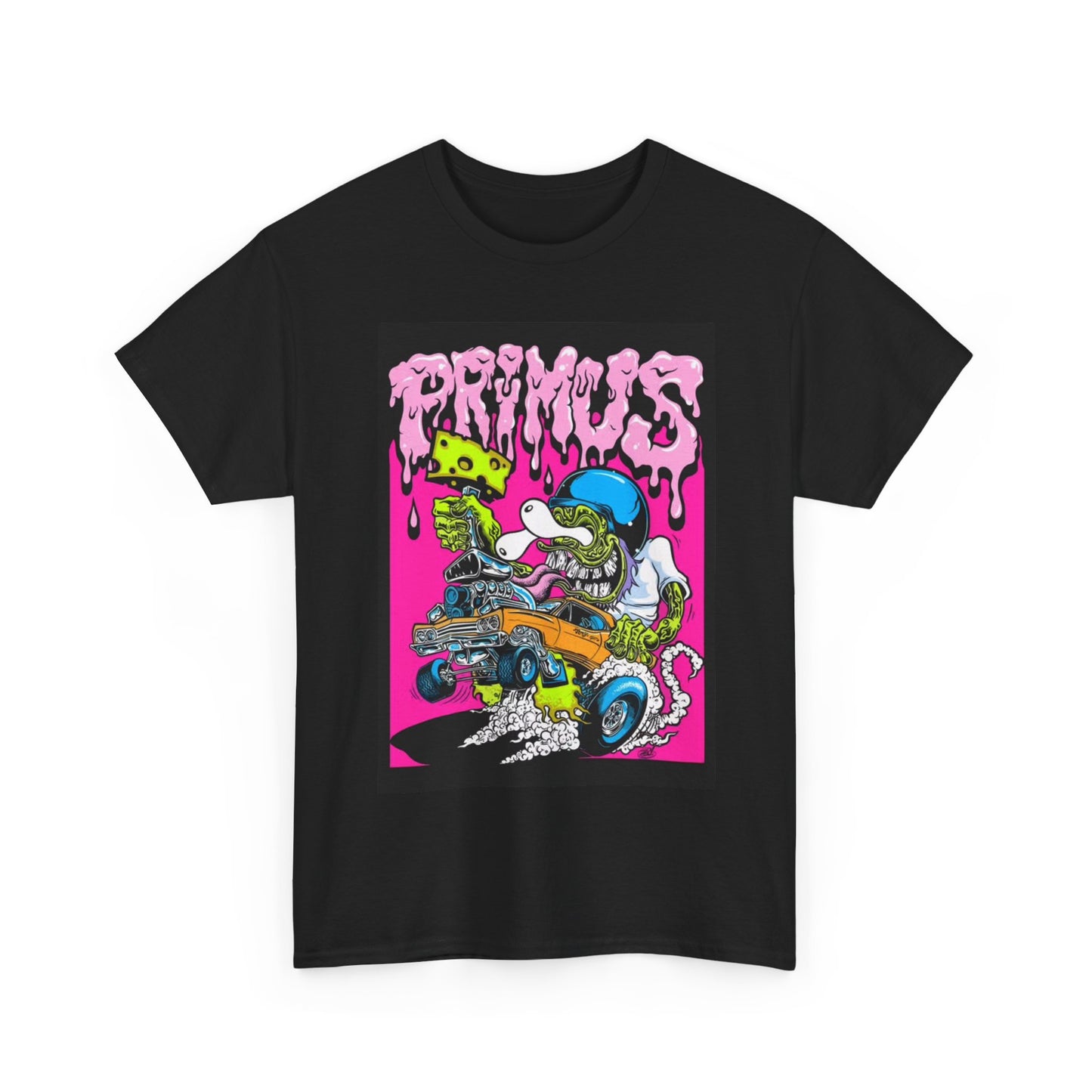 Primus Tshirt rock Band 90s skate vintage graphic rat fink Heavy Cotton Tee