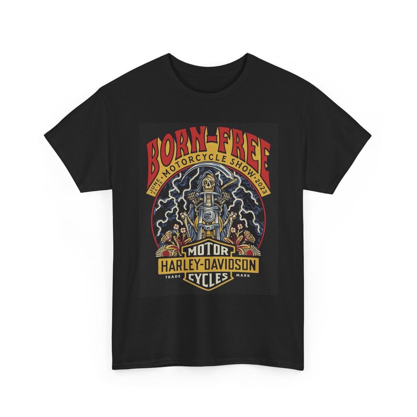 Harley Davidson Motorcycles Graphic T Shirt Vintage Unisex Heavy Cotton Tee 2