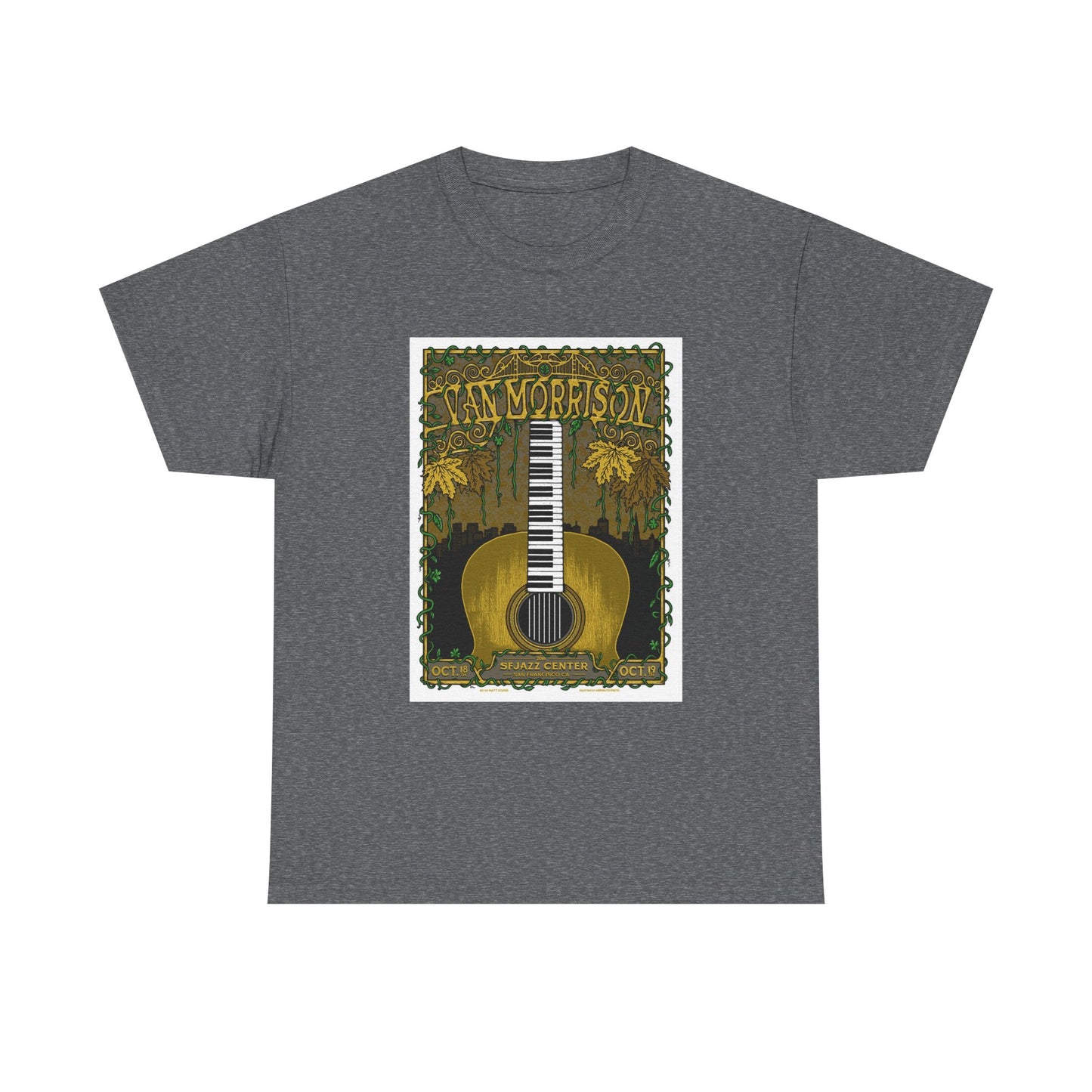 Van Morrison Tshirt Classic Rock Merch Graphic Retro Unisex Heavy Cotton Tee
