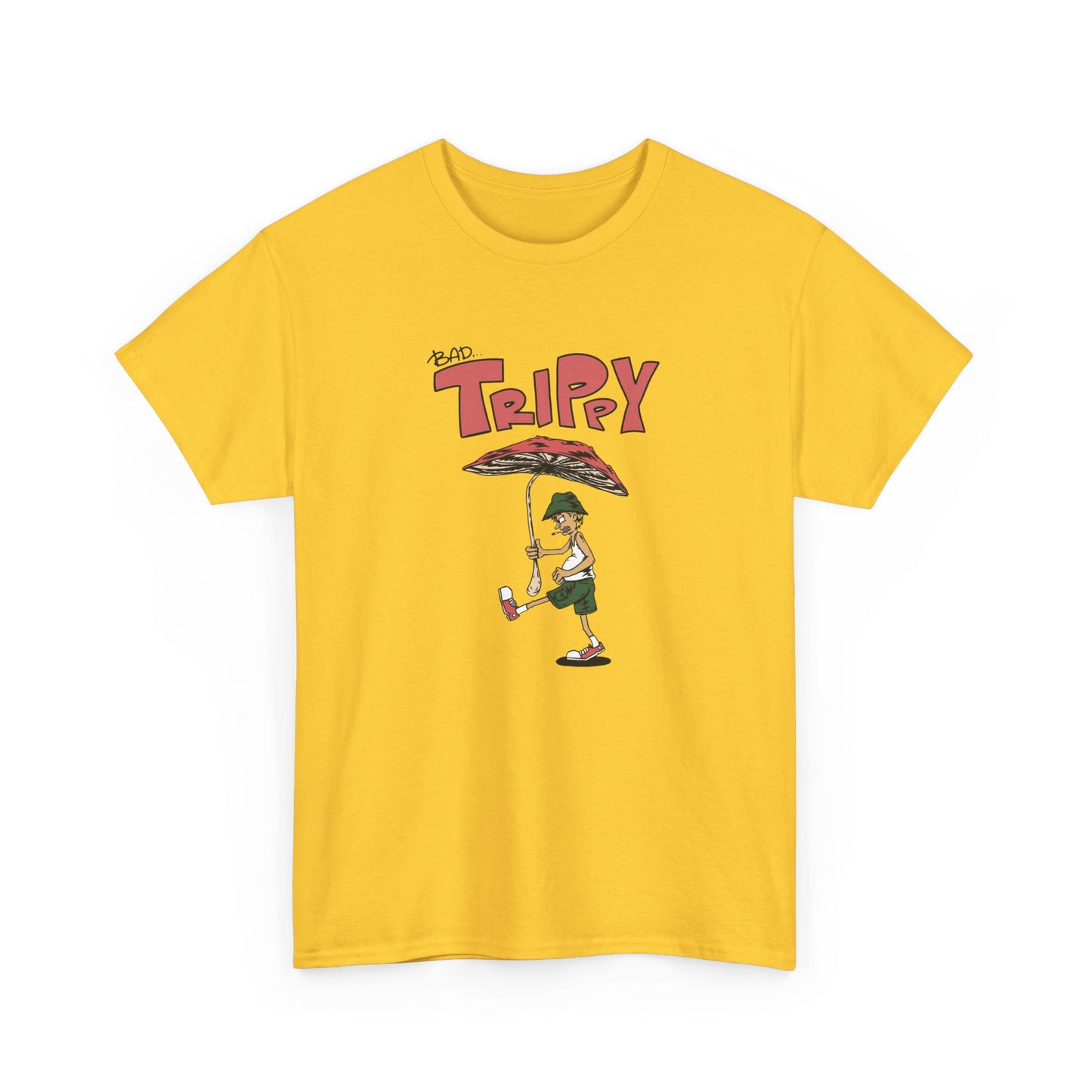Bad Trippy Mushrooms Graphic T Shirt NEW Adult Unisex Heavy Cotton Tee