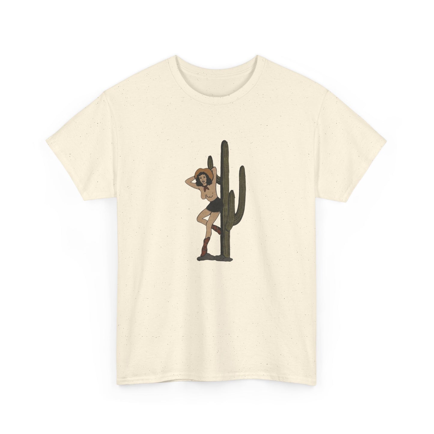Desert Cowgirl Pinup Graphic T-Shirt Cotton Tee New Gift Vintage