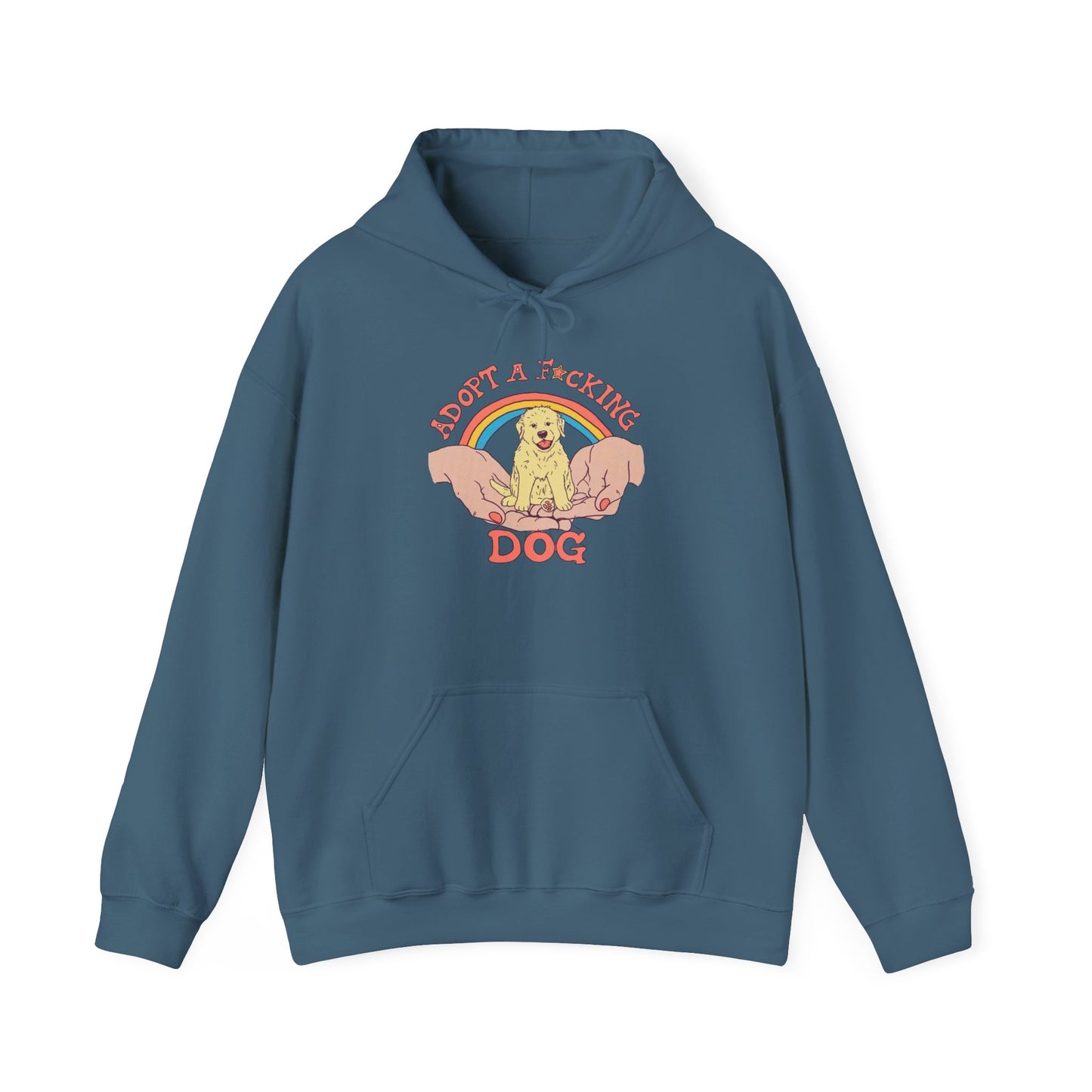 Adopt A Dog Graphic Hoodie Unisex Heavy Blend™ Hooded Sweatshirt