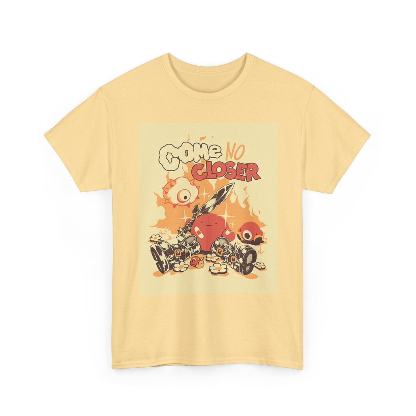 Come No Closer Graphic T Shirt Cartoon Vintage Unisex Heavy Cotton Tee