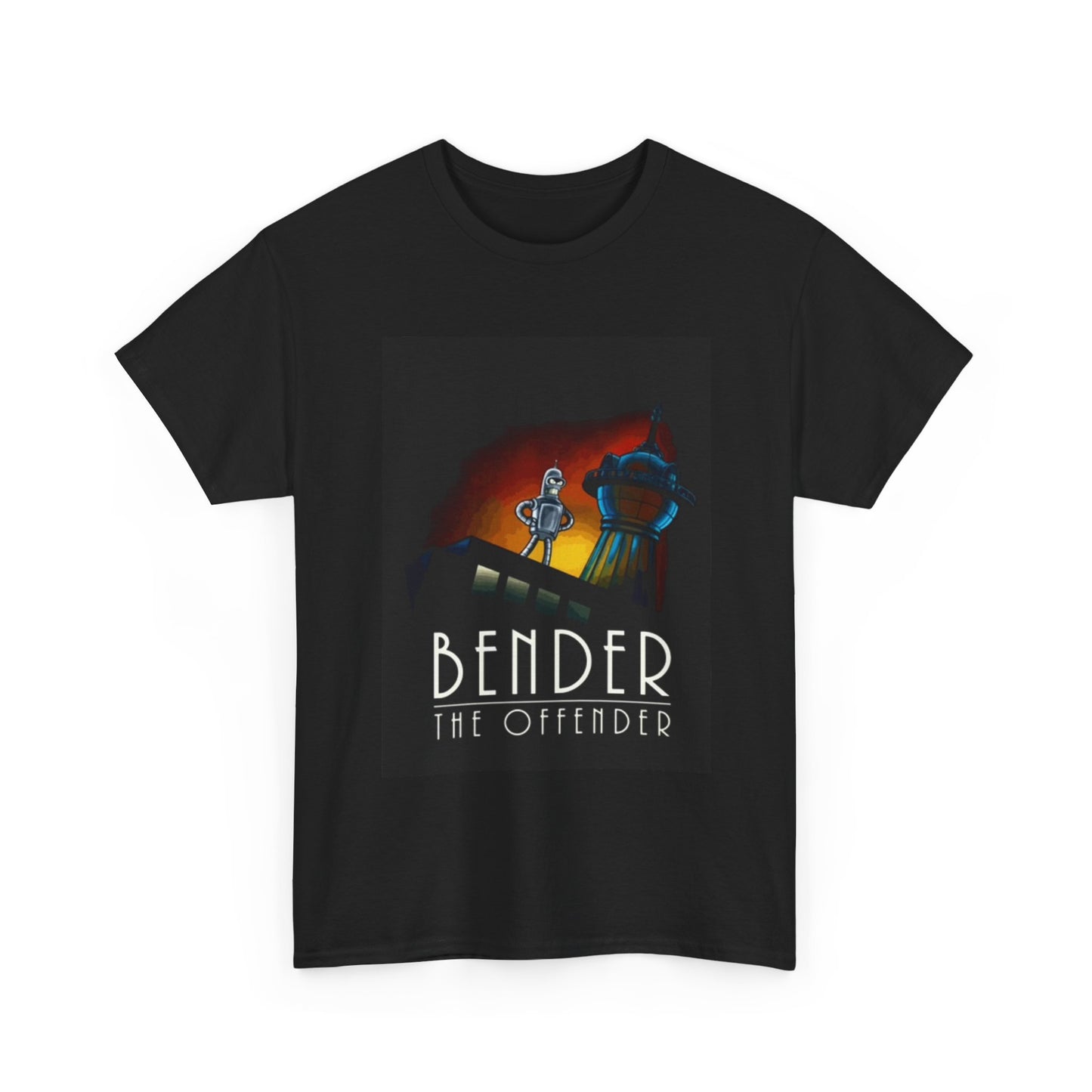 Bender The Offender Shirt Funny Futurama Graphic Unisex Heavy Cotton Tee