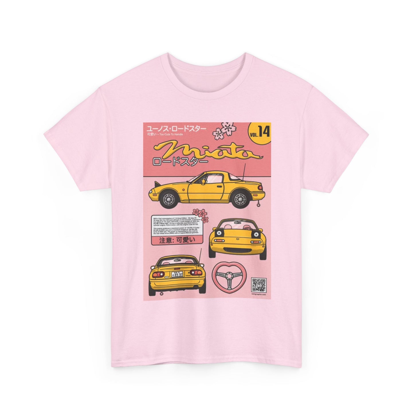 Mazda Miata Tshirt JDM Graphic Anime Cute Unisex Heavy Cotton Tee